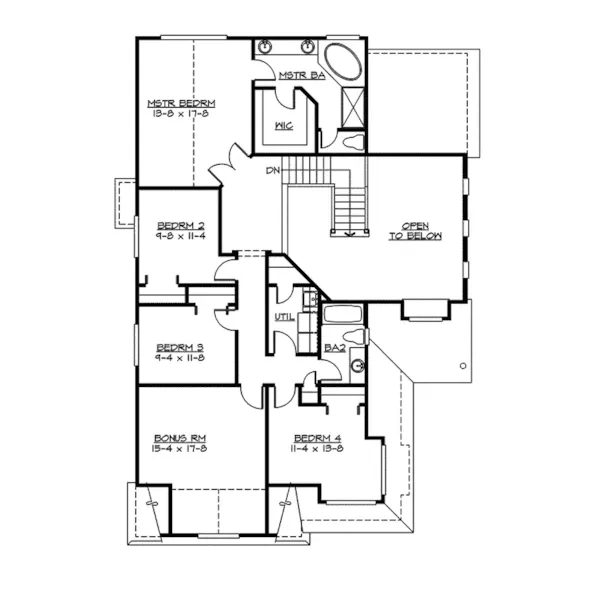 Arts & Crafts House Plan Second Floor - Silvermill Craftsman Home 071D-0100 - Shop House Plans and More