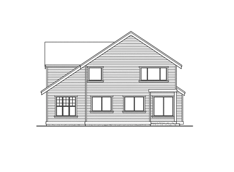 Southern House Plan Rear Elevation - Silvermill Craftsman Home 071D-0100 - Shop House Plans and More