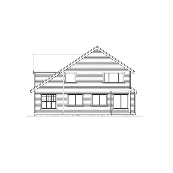 Arts & Crafts House Plan Rear Elevation - Silvermill Craftsman Home 071D-0100 - Shop House Plans and More