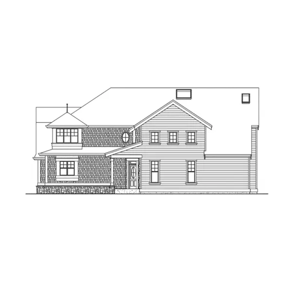 Arts & Crafts House Plan Right Elevation - Silvermill Craftsman Home 071D-0100 - Shop House Plans and More