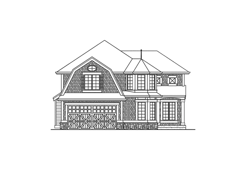Traditional House Plan Front Elevation - Lynnbrook Shingle Style Home 071D-0101 - Shop House Plans and More