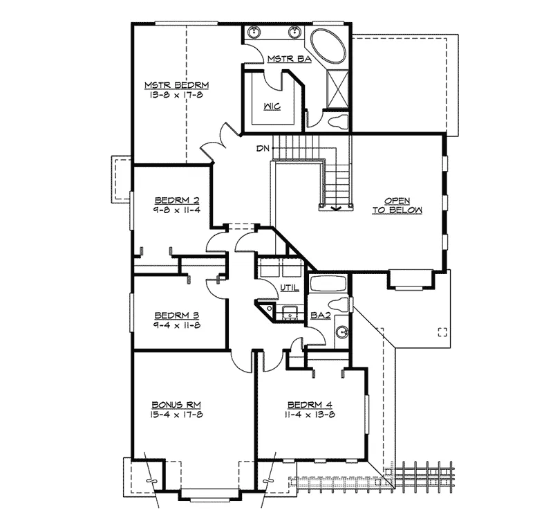 Arts & Crafts House Plan Second Floor - Turnberry Forest Craftsman Home 071D-0102 - Shop House Plans and More