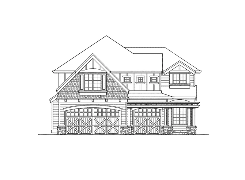 Arts & Crafts House Plan Front Elevation - Turnberry Forest Craftsman Home 071D-0102 - Shop House Plans and More