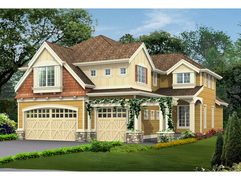 Arts & Crafts House Plan Front Image - Turnberry Forest Craftsman Home 071D-0102 - Shop House Plans and More