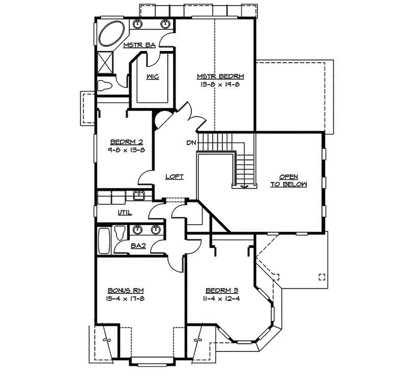 Shingle House Plan Second Floor - Orford Craftsman Home 071D-0103 - Shop House Plans and More