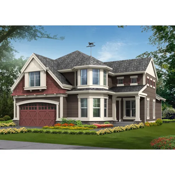 Vacation House Plan Front of Home - Orford Craftsman Home 071D-0103 - Shop House Plans and More