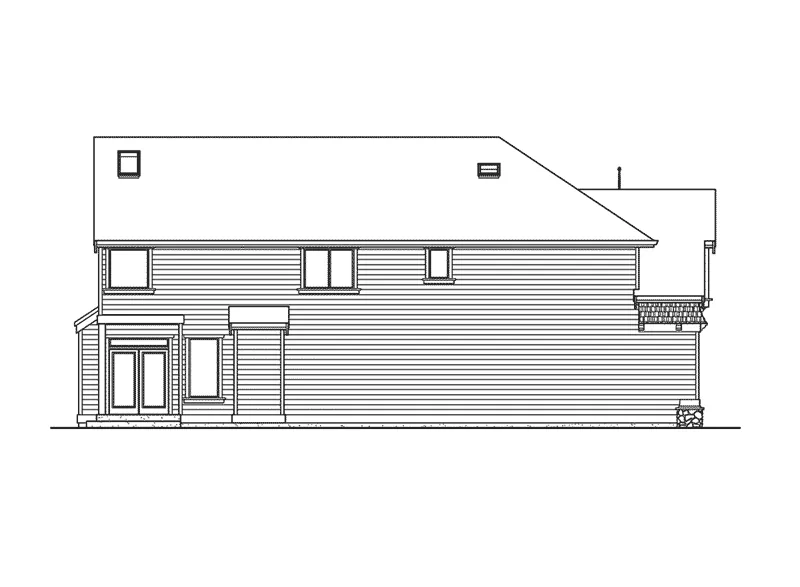 Shingle House Plan Left Elevation - Orford Craftsman Home 071D-0103 - Shop House Plans and More