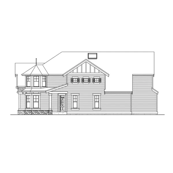 Vacation House Plan Right Elevation - Orford Craftsman Home 071D-0103 - Shop House Plans and More