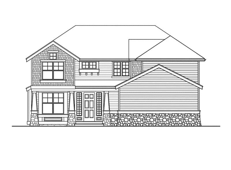 Craftsman House Plan Front Elevation - Norfork Traditional Home 071D-0104 - Shop House Plans and More