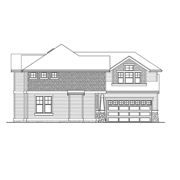 Modern House Plan Left Elevation - Norfork Traditional Home 071D-0104 - Shop House Plans and More