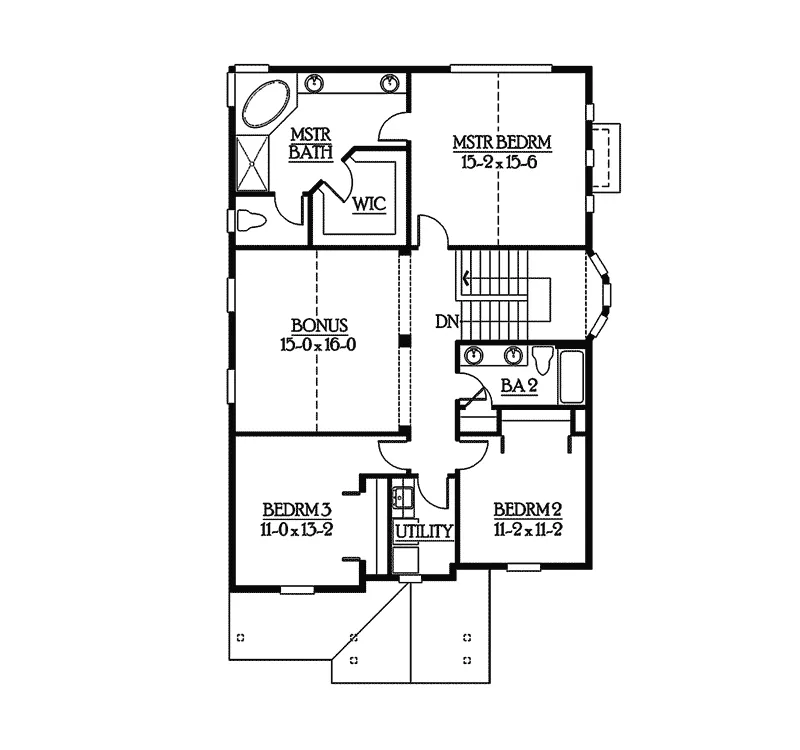 Vacation House Plan Second Floor - Riding Hill Craftsman Home 071D-0105 - Shop House Plans and More