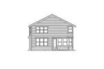 Rustic House Plan Rear Elevation - Riding Hill Craftsman Home 071D-0105 - Shop House Plans and More