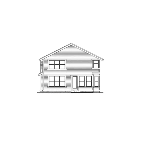 Arts & Crafts House Plan Rear Elevation - Riding Hill Craftsman Home 071D-0105 - Shop House Plans and More