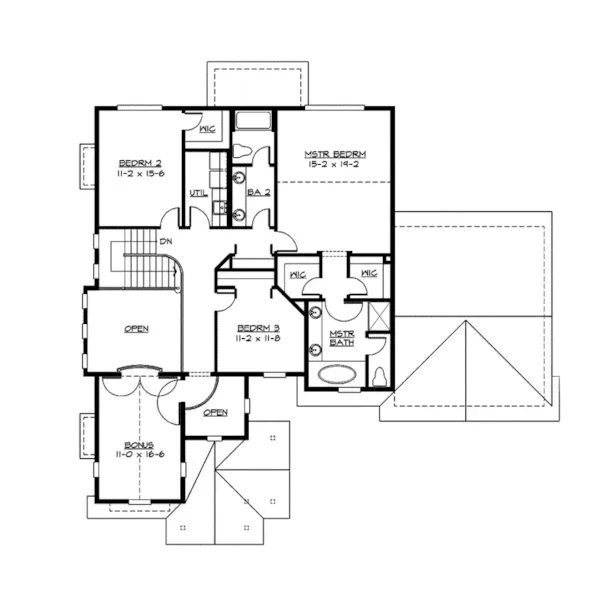 Contemporary House Plan Second Floor - Glen Alpine Craftsman Home 071D-0106 - Search House Plans and More