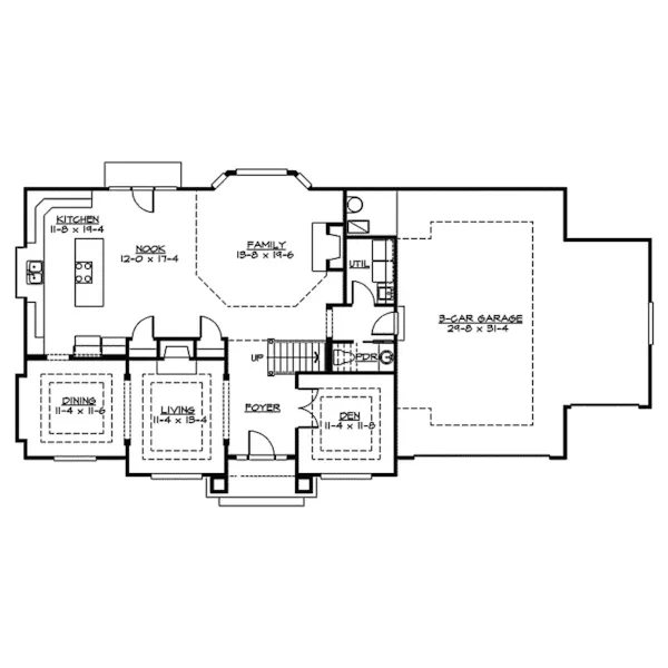 Arts & Crafts House Plan First Floor - Jontell Luxury Style Home 071D-0109 - Search House Plans and More