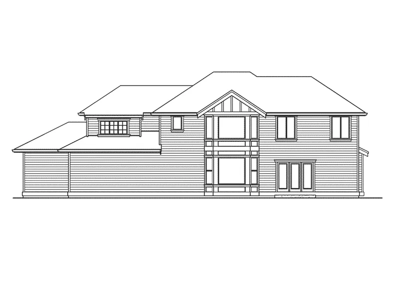 Shingle House Plan Rear Elevation - Jontell Luxury Style Home 071D-0109 - Search House Plans and More