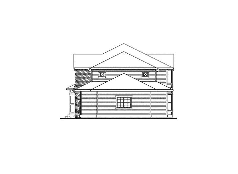 Shingle House Plan Right Elevation - Jontell Luxury Style Home 071D-0109 - Search House Plans and More