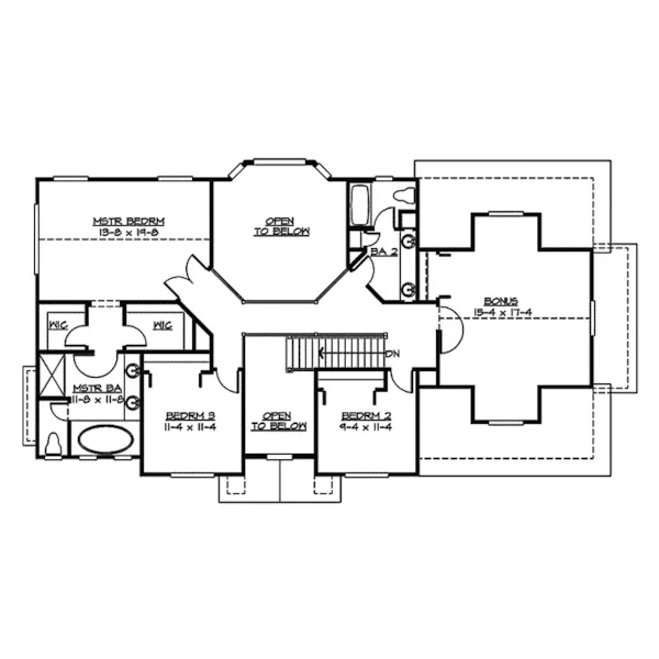 Craftsman House Plan Second Floor - Enderby Craftsman Home 071D-0110 - Search House Plans and More