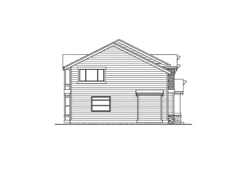 Traditional House Plan Left Elevation - Enderby Craftsman Home 071D-0110 - Search House Plans and More