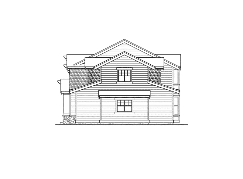 Arts & Crafts House Plan Right Elevation - Enderby Craftsman Home 071D-0110 - Search House Plans and More