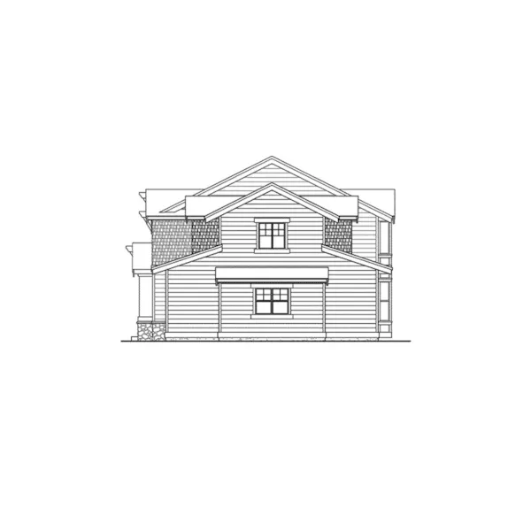 Craftsman House Plan Right Elevation - Enderby Craftsman Home 071D-0110 - Search House Plans and More