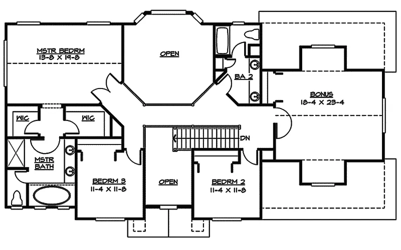 Modern House Plan Second Floor - Rockbrook Craftsman Home 071D-0111 - Shop House Plans and More