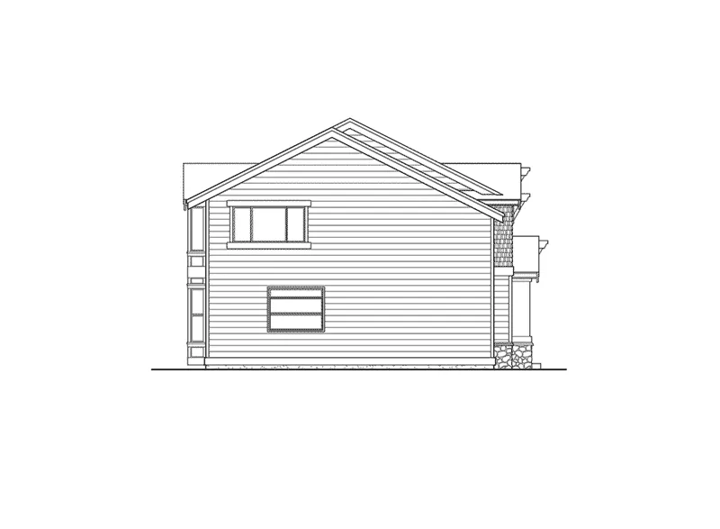 Modern House Plan Left Elevation - Rockbrook Craftsman Home 071D-0111 - Shop House Plans and More