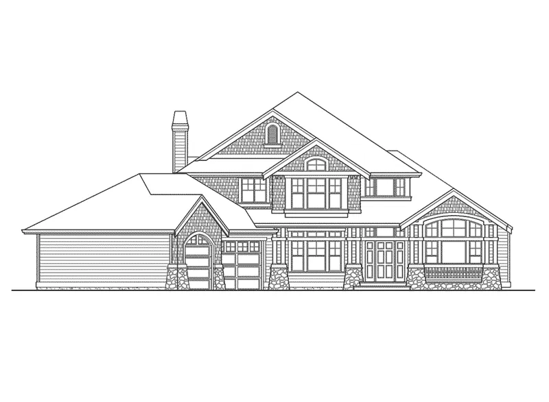 Contemporary House Plan Front Elevation - Hilda Park Craftsman Home 071D-0112 - Search House Plans and More