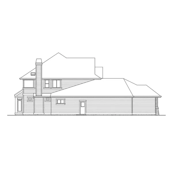 Modern House Plan Left Elevation - Hilda Park Craftsman Home 071D-0112 - Search House Plans and More