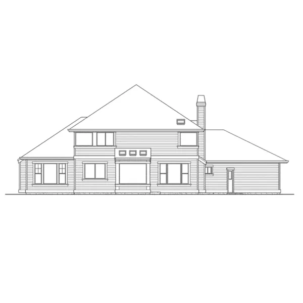 Modern House Plan Rear Elevation - Hilda Park Craftsman Home 071D-0112 - Search House Plans and More