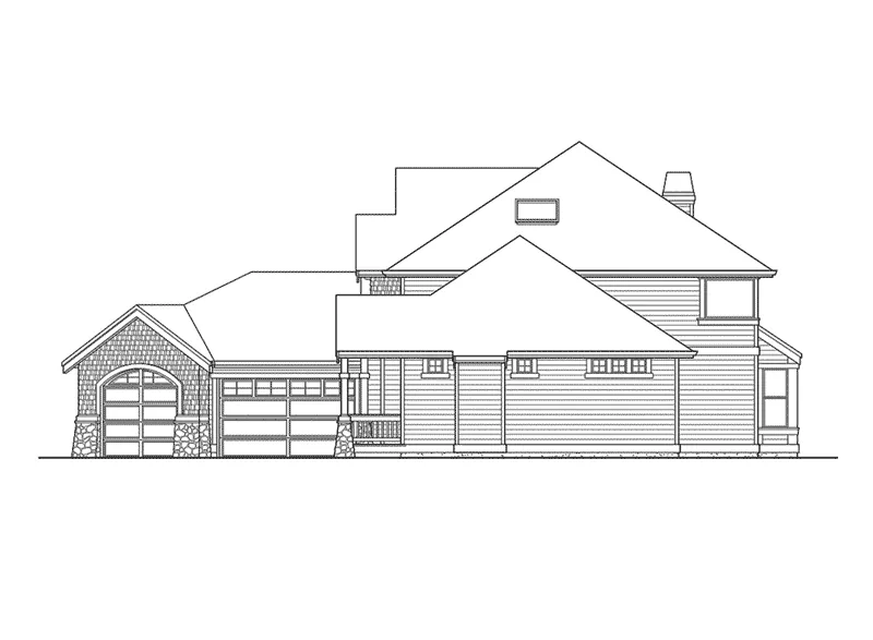 Southern House Plan Right Elevation - Hilda Park Craftsman Home 071D-0112 - Search House Plans and More