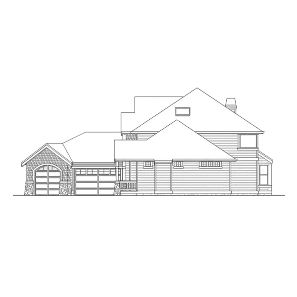 Modern House Plan Right Elevation - Hilda Park Craftsman Home 071D-0112 - Search House Plans and More