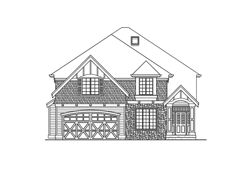 Craftsman House Plan Front Elevation - Berringer Craftsman Home 071D-0113 - Search House Plans and More