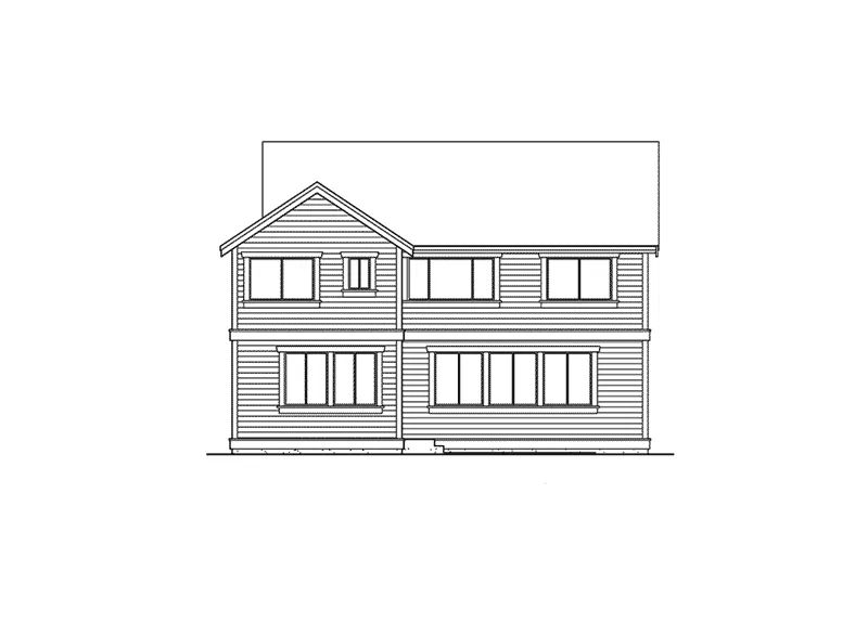 Traditional House Plan Rear Elevation - Dalhousie Craftsman Home 071D-0114 - Search House Plans and More