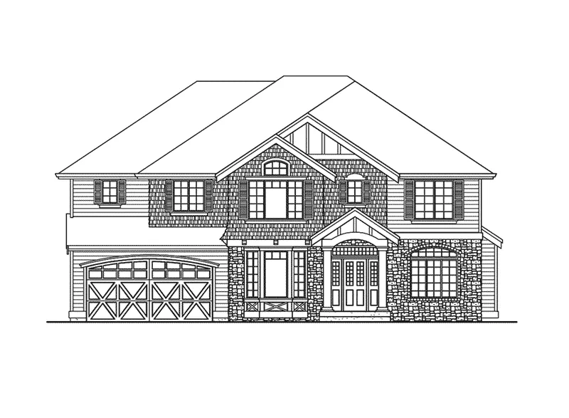 Southern House Plan Front Elevation - Bellingham Arts And Crafts Home 071D-0116 - Search House Plans and More