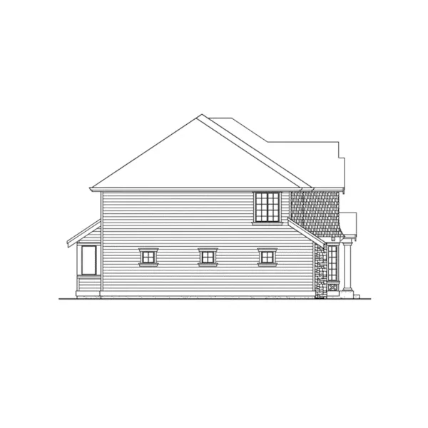 Southern House Plan Left Elevation - Bellingham Arts And Crafts Home 071D-0116 - Search House Plans and More