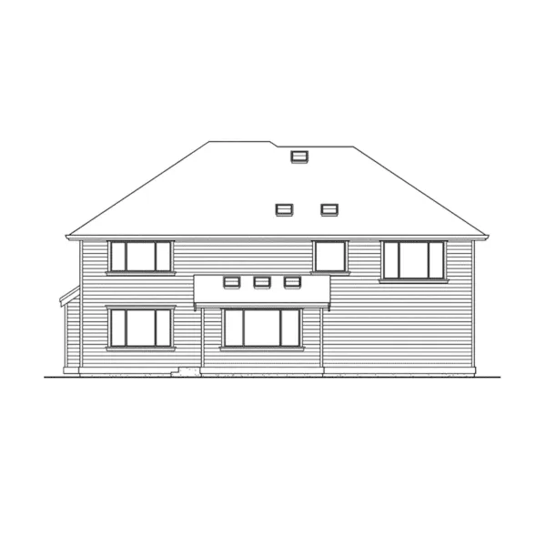 Southern House Plan Rear Elevation - Bellingham Arts And Crafts Home 071D-0116 - Search House Plans and More