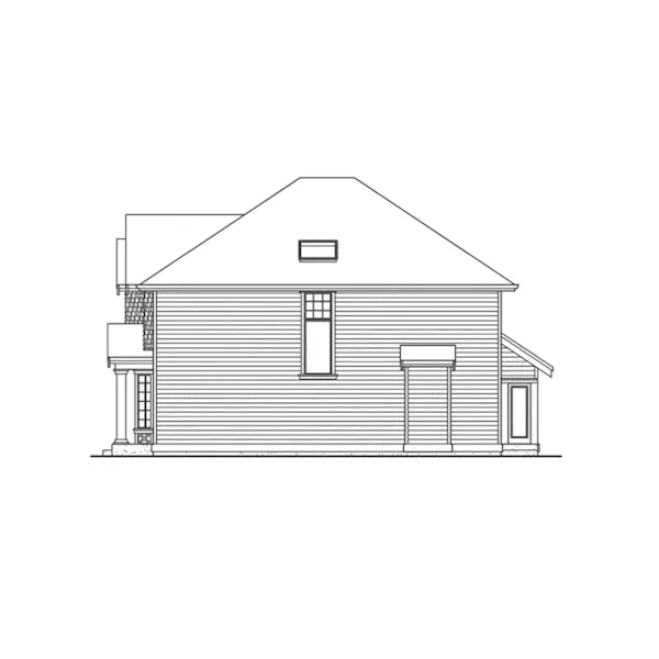 Southern House Plan Right Elevation - Bellingham Arts And Crafts Home 071D-0116 - Search House Plans and More