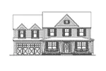 Traditional House Plan Front Elevation - Flintlock Country Farmhouse 071D-0117 - Search House Plans and More
