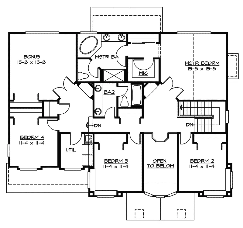 Country House Plan Second Floor - Cardiff Creek Craftsman Home 071D-0118 - Search House Plans and More