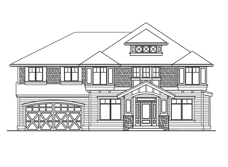 Country House Plan Front Elevation - Cardiff Creek Craftsman Home 071D-0118 - Search House Plans and More