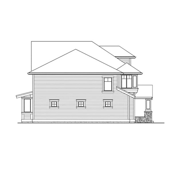 Modern House Plan Left Elevation - Cardiff Creek Craftsman Home 071D-0118 - Search House Plans and More