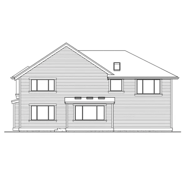 Modern House Plan Rear Elevation - Cardiff Creek Craftsman Home 071D-0118 - Search House Plans and More