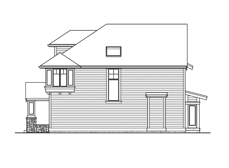 Country House Plan Right Elevation - Cardiff Creek Craftsman Home 071D-0118 - Search House Plans and More