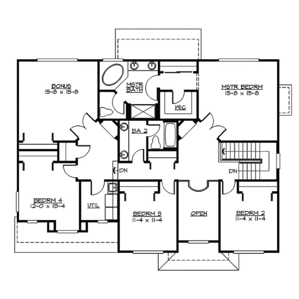 Country House Plan Second Floor - Morena Bend Craftsman Home 071D-0119 - Shop House Plans and More