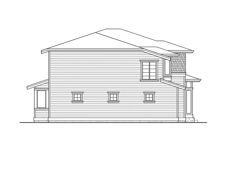 Modern House Plan Left Elevation - Morena Bend Craftsman Home 071D-0119 - Shop House Plans and More