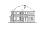 Craftsman House Plan Rear Elevation - Wealden Tudor Home 071D-0120 - Shop House Plans and More