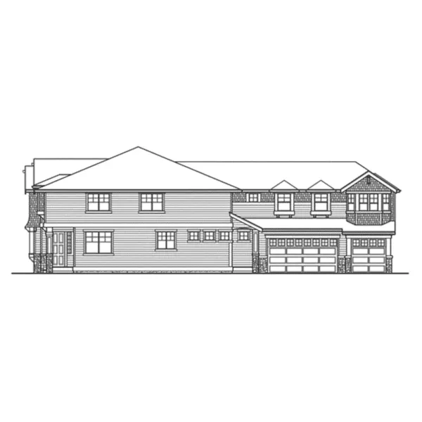 Traditional House Plan Right Elevation - Norman Spring Shingle Style 071D-0121 - Shop House Plans and More