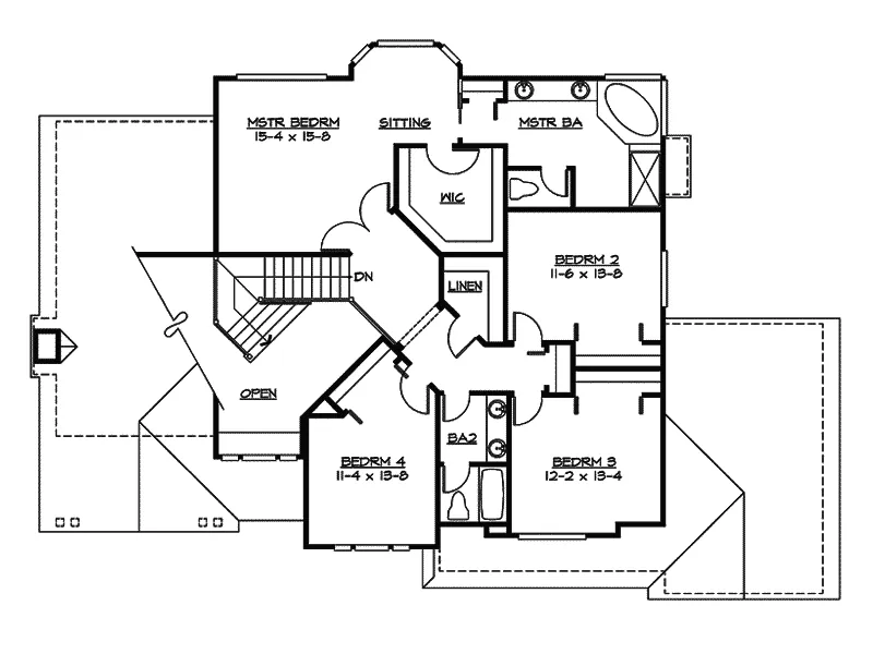 Luxury House Plan Second Floor - Scoville Place Modern Home 071D-0122 - Shop House Plans and More