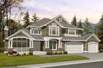 Arts & Crafts House Plan Front Image - Scoville Place Modern Home 071D-0122 - Shop House Plans and More